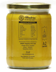 Organic A2 Bilona Gir Cow Ghee By Shreeradhey | Good Source Of Protein Fiber Healthy Desi Ghee Perfect For Laddus | (500ml) 16.9 Ounce | Jar Pack