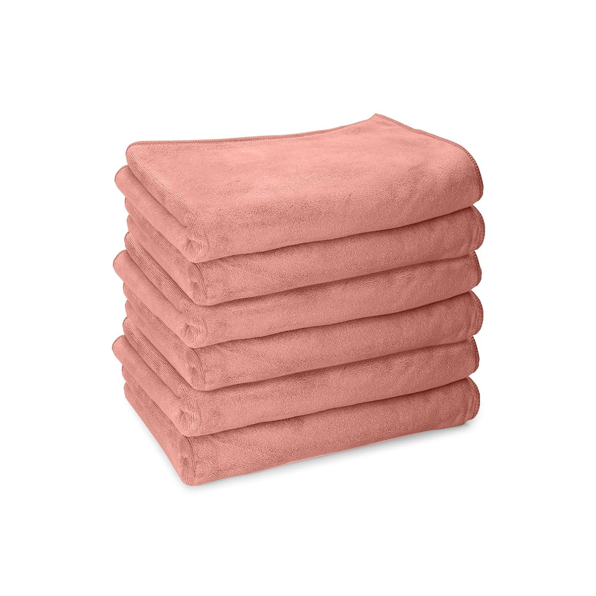 Housse Premium Microfiber Face Towel 900 Gsm | Korean Beauty Ultra Absorbent, Odour-Free, Quick Dry Face Towel (Pack Of 6) - Desert Sand