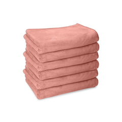 Housse Premium Microfiber Face Towel 900 Gsm | Korean Beauty Ultra Absorbent, Odour-Free, Quick Dry Face Towel (Pack Of 6) - Desert Sand
