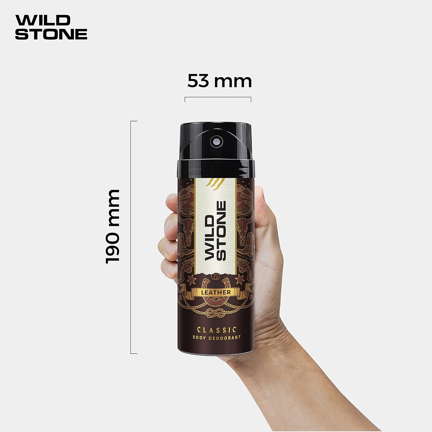 Wild Stone Classic Leather Masculine Deodorant Body Spray For Men 225ml 7.6 Fl.oz. | Long Lasting Fragrance