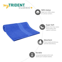 Mytrident Cotton Bath Towel 700 Gsm | For Men & Women Classic Towel 100% Cotton Bath Towel (Palace Blue)