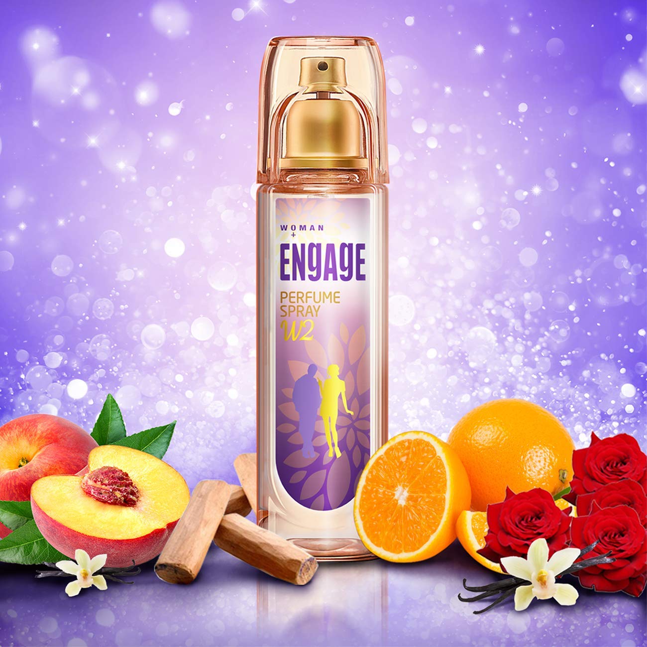 Engage W2 Perfume For Women Floral & Fruity Fragrance | Skin Friendly Women Perfume 120ml 4 Fl.oz.