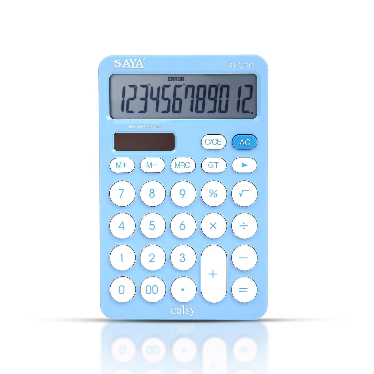 Saya Sy-c101 Ultra-fast, Ultra-light Desktop Calculator | Ergonomic Design | Perfect For Office, School, And Home Use | 3-year Warranty | Sleek Blue Color For Style & Functionality.