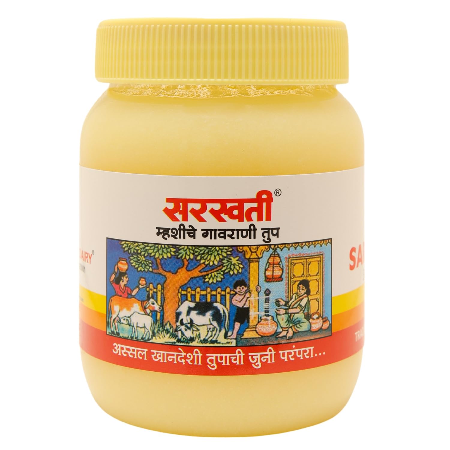 Premium Natural Buffalo Ghee By Saraswati | Rich In Vitamins A, D & K Healthy Pure Desi Ghee Ideal For Cooking | (500ml) 16.9 Ounce | Jar Pack