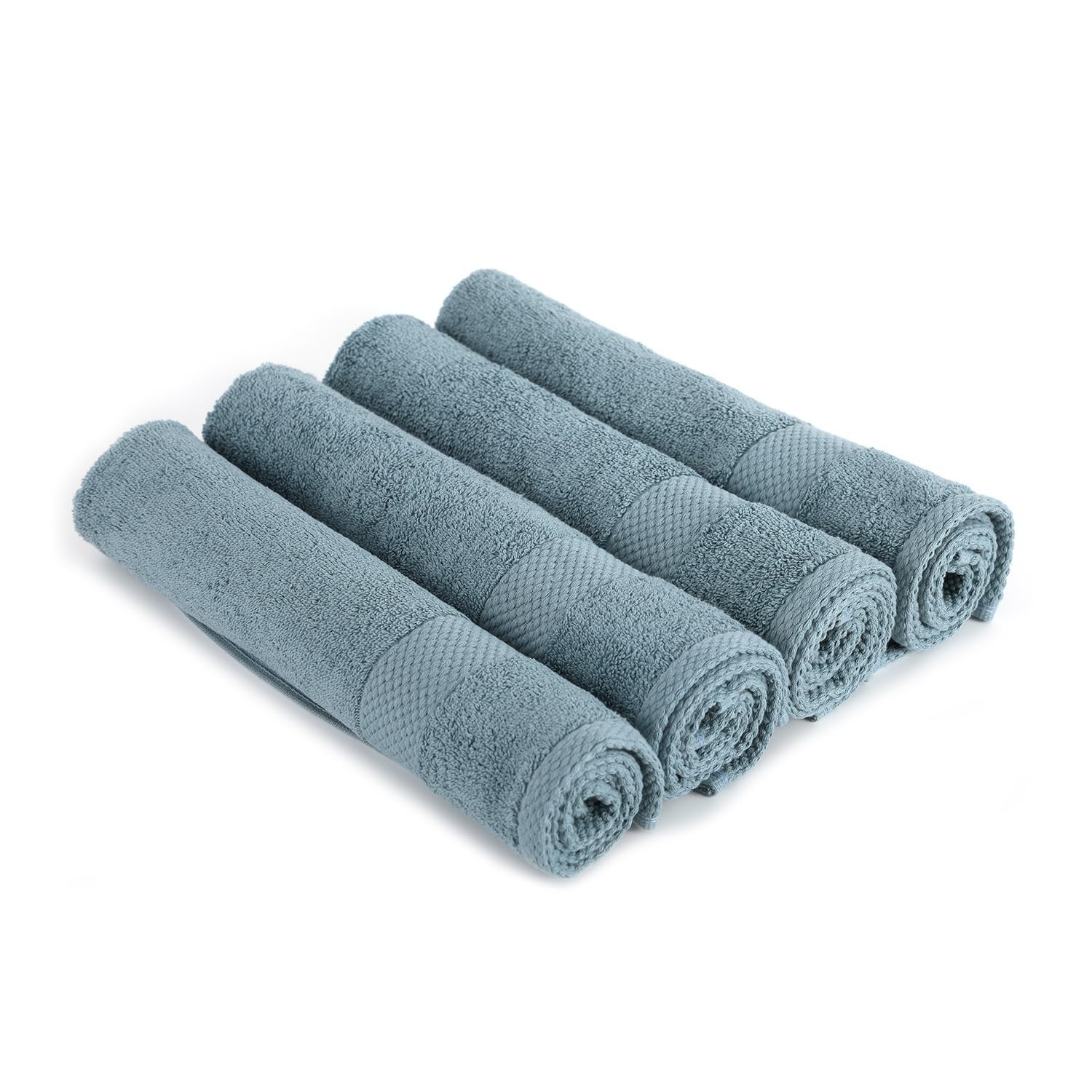 Premium 100% Combed Cotton Hand Towels 800 Gsm | Ultra Soft, Quick Dry & Highly Absorbent, For Home, Gym & Travel Hand Towel (Aqua) - Pack Of 4
