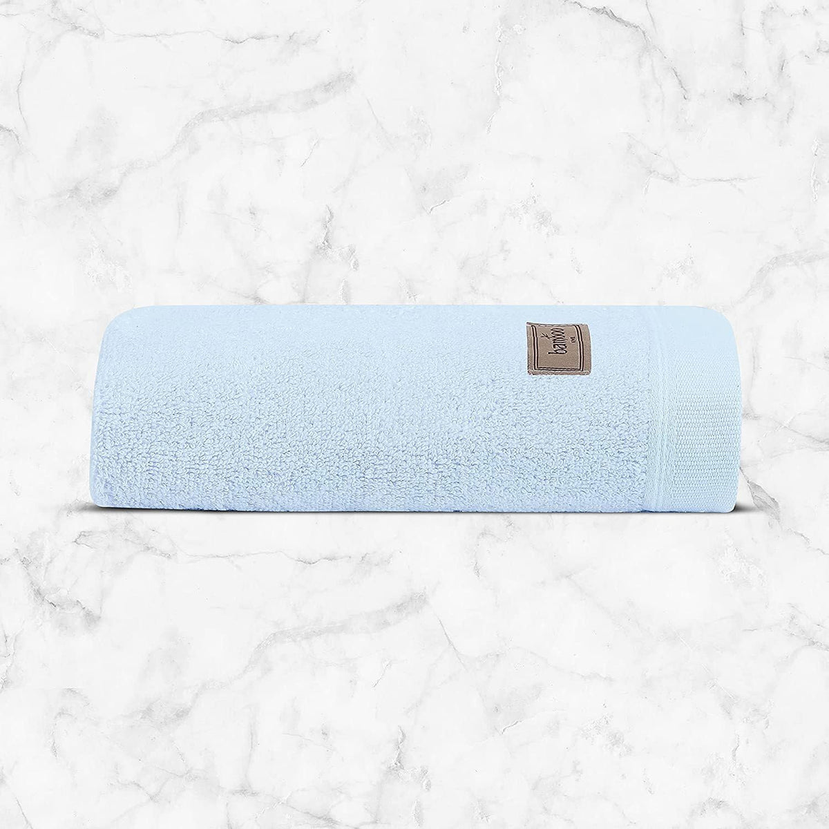 Spread Spain Bamboo Hand Towel 360 Gsm | Ultra Soft Absorbent & Quick Dry Towel For Daily Use, Gym, Pool, Travel, Sports & Yoga (Sky Blue)