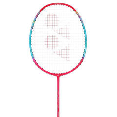 Yonex Graphite Badminton Racquet NANOFLARE 002 FEEL, G4 4U, Colour - Cyan & Red, Grip Size - 4 1/2 Inches