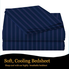 Cotton Double Bedsheet With 2 Pillow Cover - 90 X 90 Inches, Navy Blue | Suitable For All Seasons & Easy To Wash | Bedding Set For Daily Use