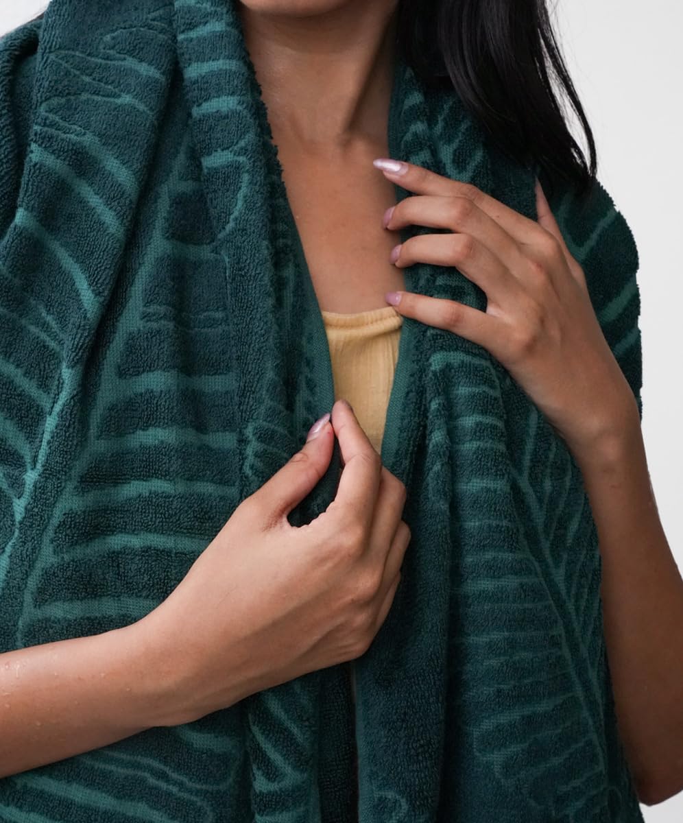 Doctor Towels Alufern Terry Bath Towel Aloe Vera 600 Gsm | Clinically Tested & Proven To Help Reduce Acne Designed For Sensitive Skin Super Soft Large Size Bath Towels (Hunter Green)