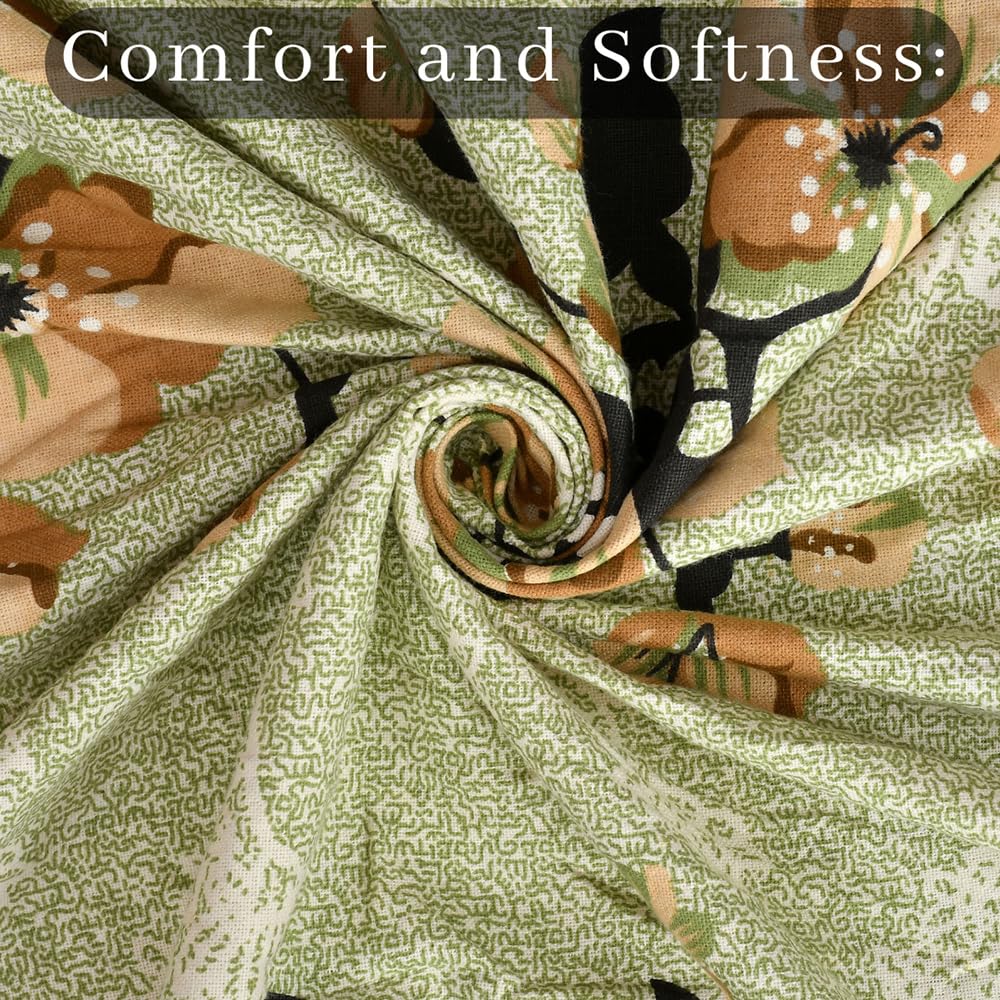 100% Pure Cotton Double Bedsheet With 2 Pillow Covers - 90 X 90 Inches, Light Green | Soft, Breathable & Skin-Friendly Fade Resistant Double Bedsheet