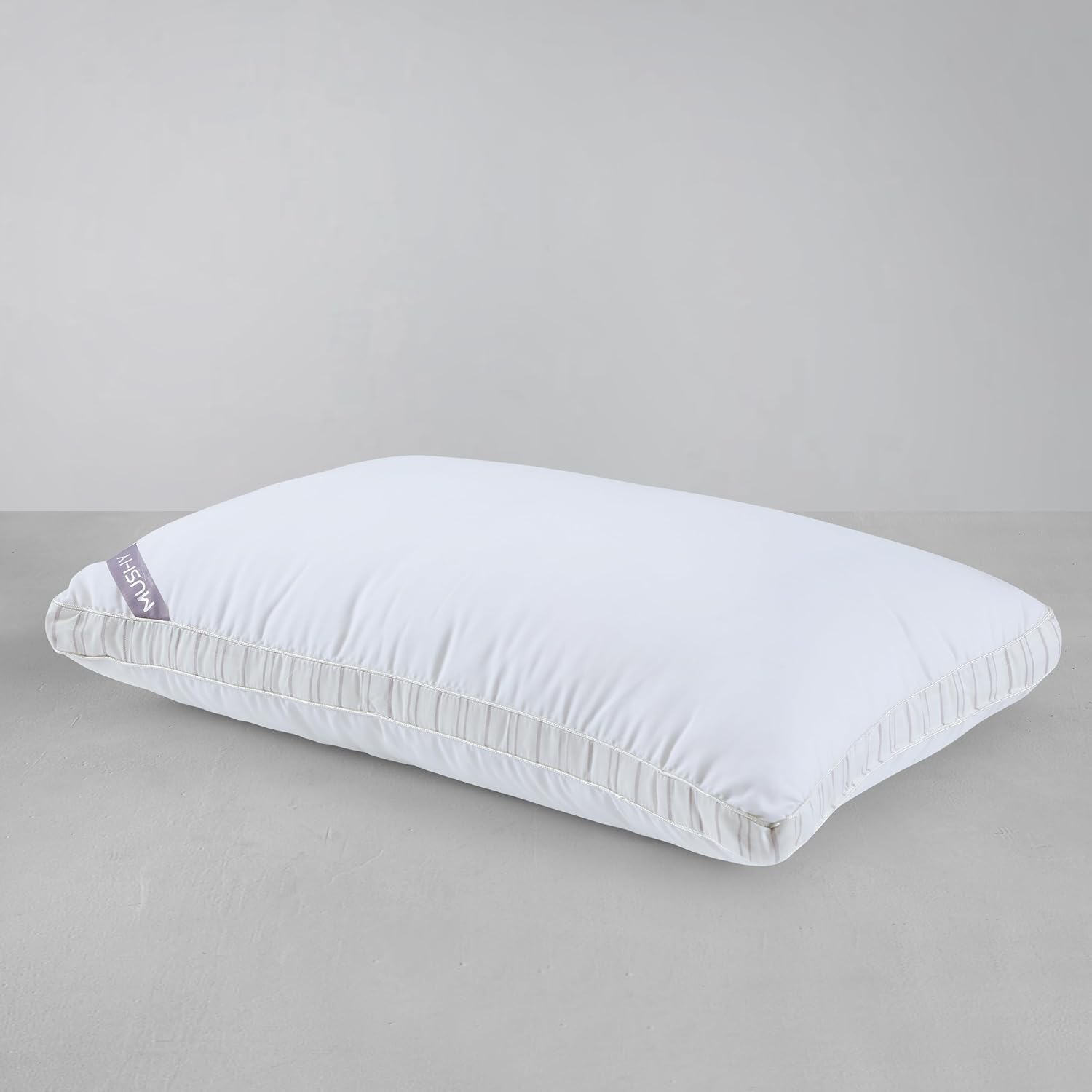 Microfiber Mushy Pillow For Sleeping & Neck Pain Relief, White - 45 X 68 Cm | Suitable For Back Side Sleeper & Stomach Sleeper | Comfortable & Breathable, Hypoallergenic - Set Of 2
