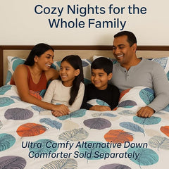 100% Microfiber Bedsheet King Size Includes 2 Pillow Covers - 108 X 108 Inches, White | Soft, Breathable & Durable
