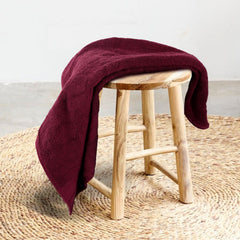 Himeya 100% Cotton Large Size Bath Towels 500 Gsm | Soft & Absorbent - Wine Red