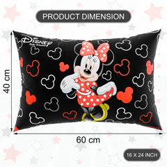 Microfiber Pillows For Bed, Soft Pillow For Sleeping, Disney Print - Black - 16 X 24 Inch | Washable & Neck Support Pillows | For Sleeping Bedroom & Living Room, Suitable For All Sleepers