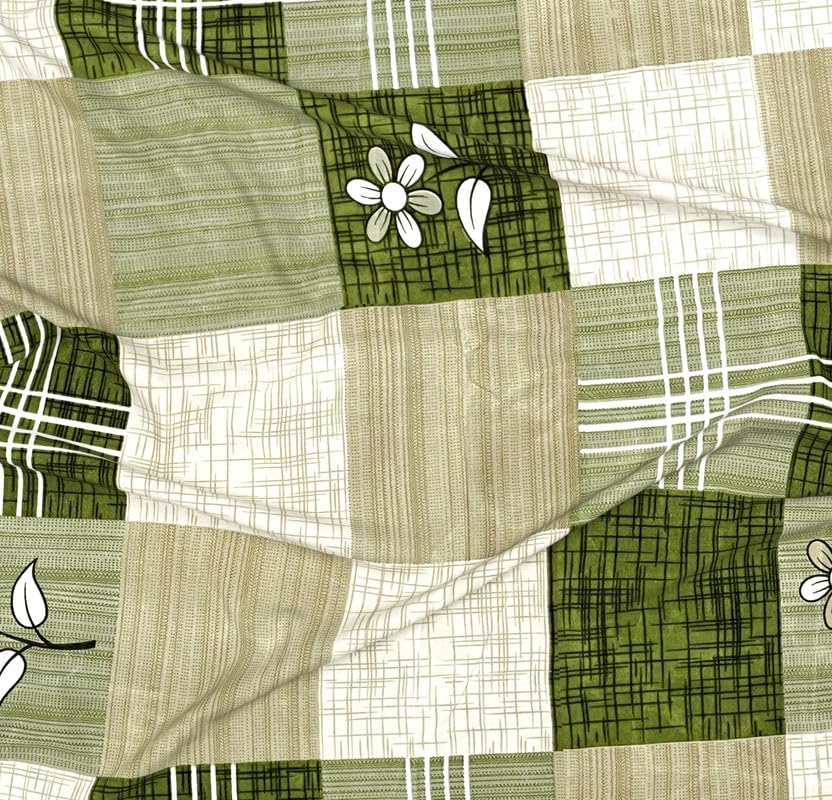 100% Microfiber Flat Double Bedsheets With 2 Pillow Covers - Light Green | 88 X 88 Inches - Durable & Long Lasting Fabric, Naturally Breathable & Wrinkle Free Bedsheet