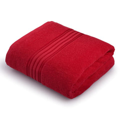 Himêya 100% Cotton Bath Towels 380 Gsm | Large Size Bath Towel For Men & Women (Spanish Red)