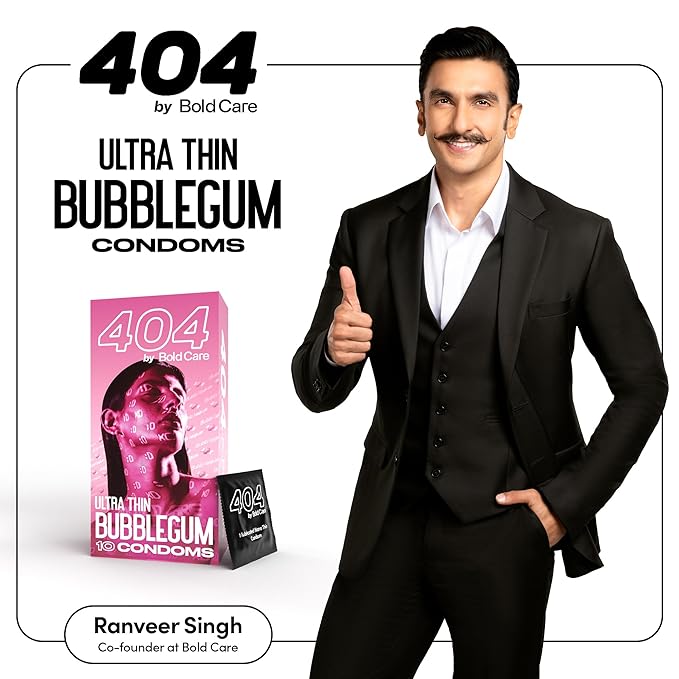 Bold Care 404 Super Ultra Thin Bubblegum Flavored Condoms For Men - 10 Count (Pack Of 1)