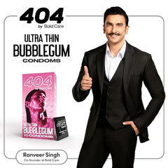 Bold Care 404 Super Ultra Thin Bubblegum Flavored Condoms For Men - 10 Count (Pack Of 1)