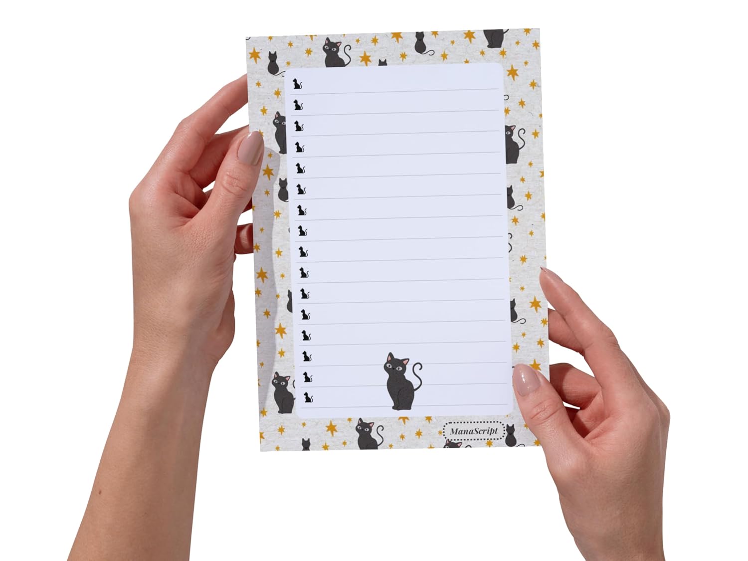 A5 Notes/To Do List Notepad, Beautiful Daily Checklist Pad, Tear-Off Sheets (Black Cat) Pack Of 1