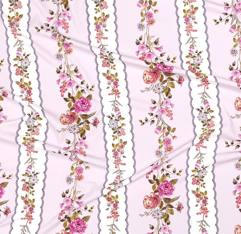 Microfiber All Round Elastic Fitted Bedsheets For King Size Bed With 2 Pillow Covers | 72 x 78 Inches, Pink - Breathable & Long Lasting Bedsheet