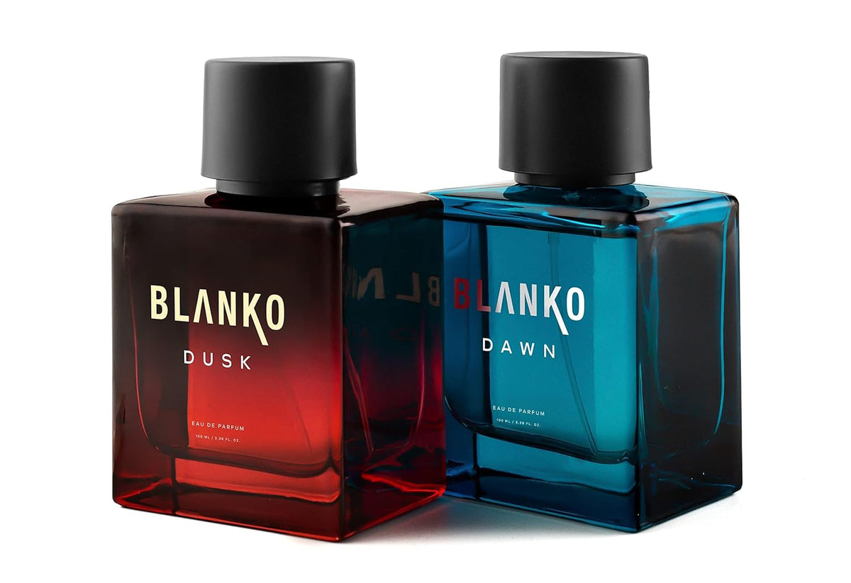 Blanko Dusk + Dawn Eau De Parfum 100ml 3.4 Fl.oz. Each Pack Of 2 | Solid Long Lasting Smell | Gift Set For Husband, Father, Brother, Boyfriend