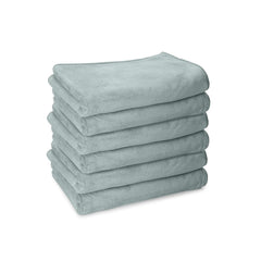 Housse Premium Microfiber Face Towel 900 Gsm | Korean Beauty Ultra Absorbent, Odour-Free, Quick Dry Face Towel (Pack Of 6) - Gray