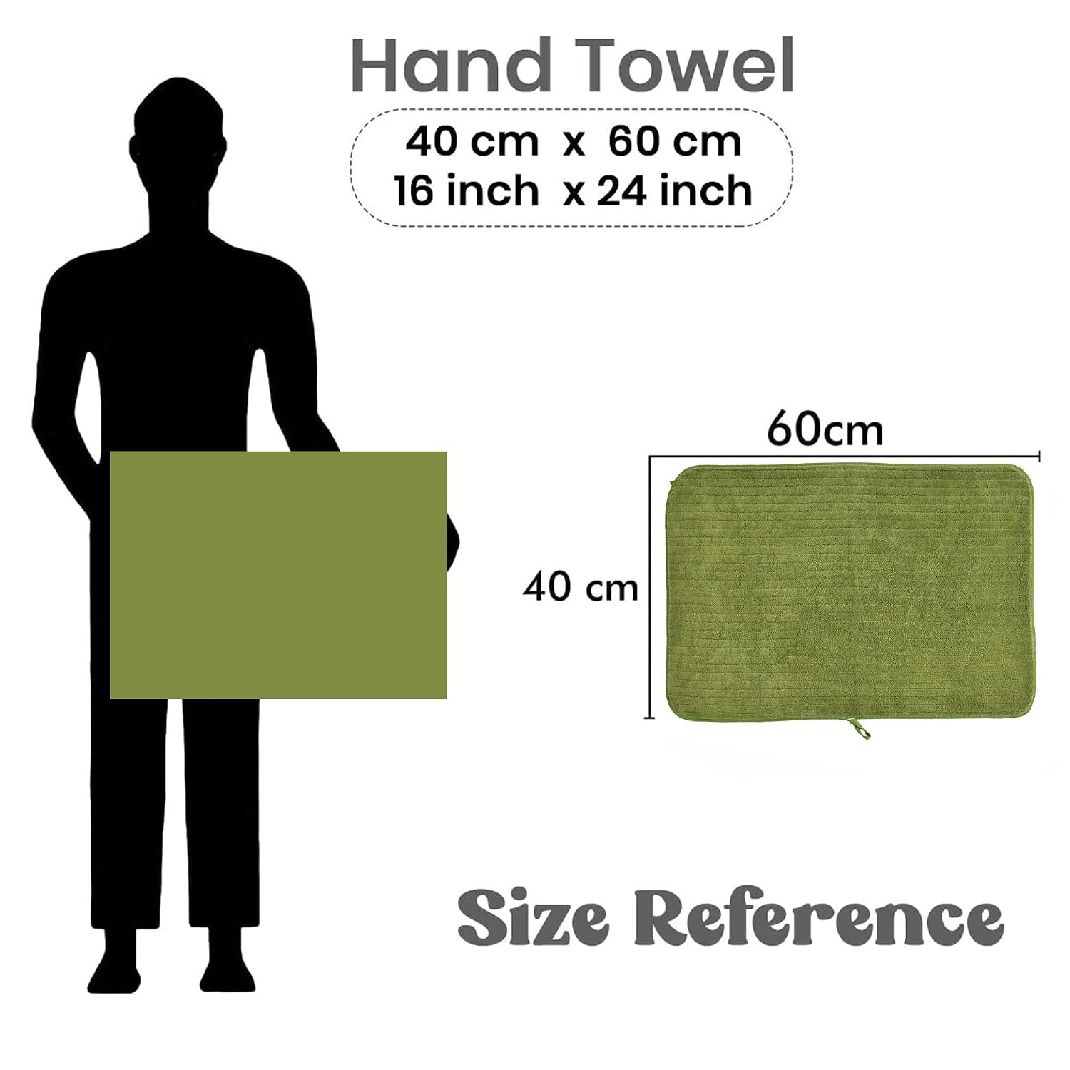 Urbanleaf Stripe Microfiber Hand Towels 170 Gsm | Gym & Workout Towels Pack Of 2 (Multicolor 4)
