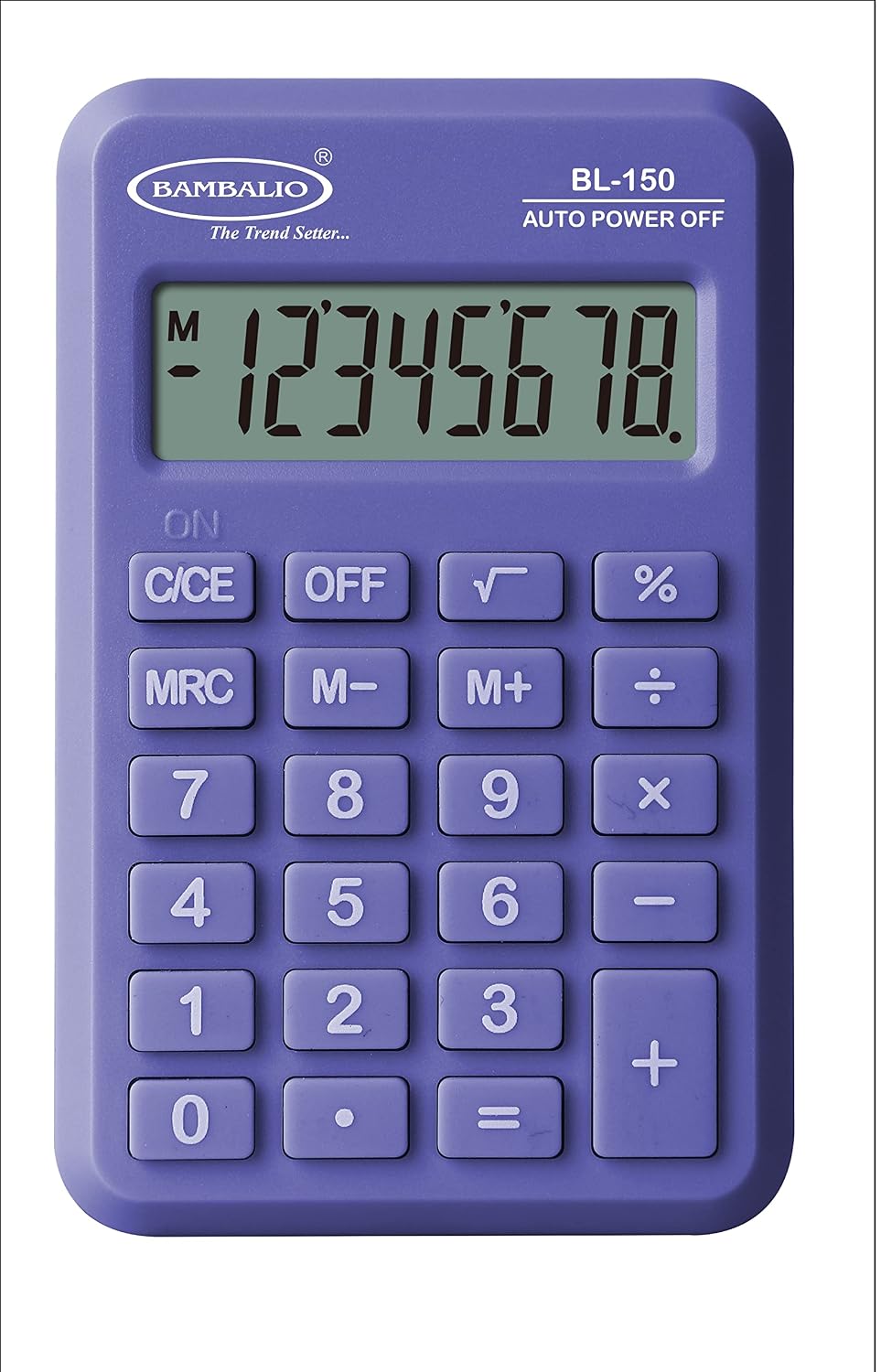 Bambalio BL - 150 Pocket 8 Digits-large LC Display Size Electronic Calculator 3 Years Warranty. (Purple) | LCD Screen For Longer Life