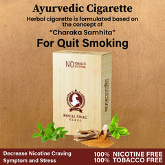 Royal Swag Ayurvedic & Herbal Cigarette, Clove Flavour Smoke Tobacco Free Cigarettes With Shot Helps In Quit Smoking - 100 Sticks, Shot-1