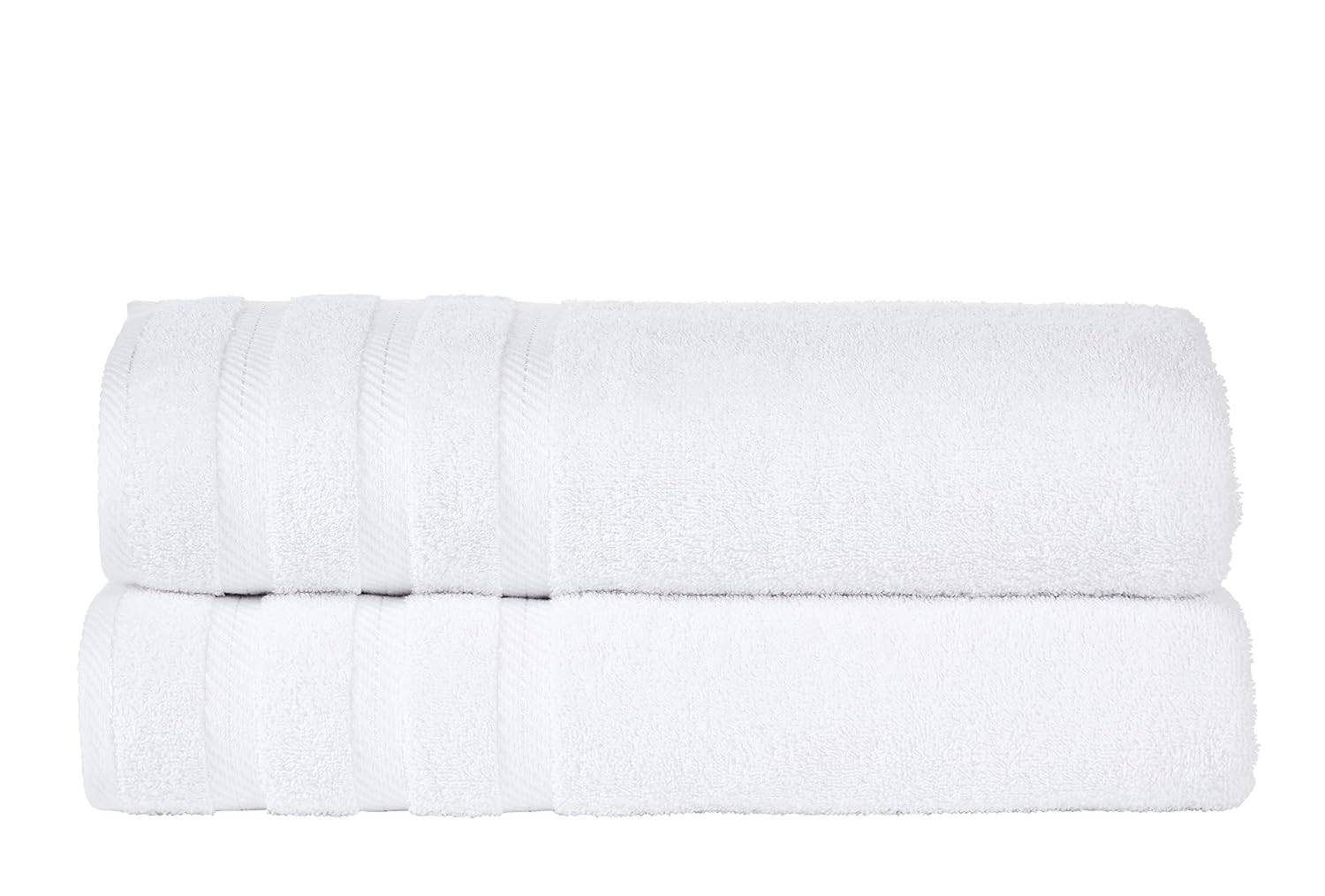 Senses By Riba 2 Bath + 2 Hand + 4 Face Cloths Towel 1.6 Kg (White) - Pack Of 8
