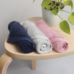 Heelium Bamboo Face Towel 600 Gsm | Ultra Absorbent & Odour-Free 3x Softer Than Cotton Towels | Pack Of 3 -Blue, Light Grey & Peach
