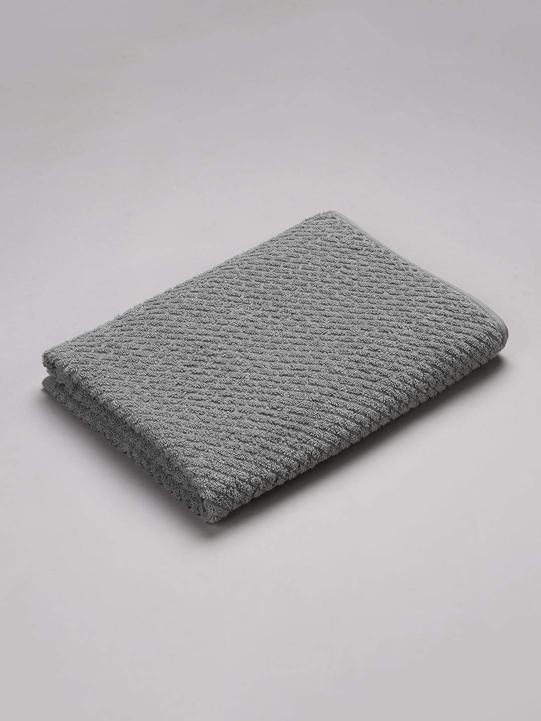 Spaces 100% Cotton Large Bath Towel 400 Gsm | For Men & Women Super Absorbent, Quick Dry, Ultra Soft Dobby Solid Design Towels Large Size (Ultimate Grey)