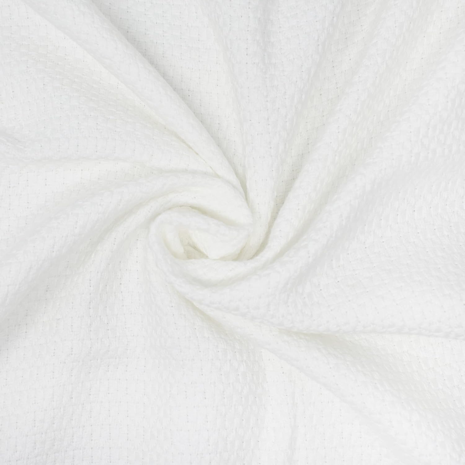 Pring Cotton Plain Dobby Thick Medium Size Bath Towel 450 Gsm (White)