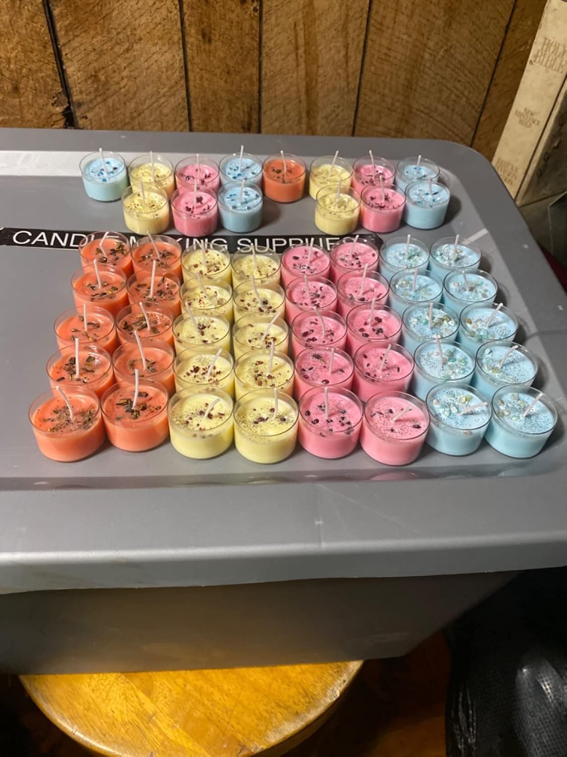 ACRYLIC CUPS HOLDERS TEALIGHT CANDLE | 52 GM VOTIVE CANDLE PACK OF 50