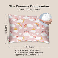 Premium Baby Pillow For Kids, Super Soft Cotton Kids Cushion - 12 X 18 Inches | For 5 Years Old Kids, Adorable Animal & Cartoon Prints | Bed Pillow, Washable, Easy To Care - Pillow 13