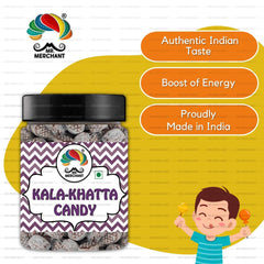 Mr. Merchant Kala-Khatta Candy 300gm, | Jar Pack