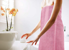 Tiqh 100% Cotton Bath Towel 600 Gsm | Highly Absorbent & Quick Dry Extra Large Bath Towel (Pink)