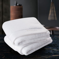 Spread Spain Resort Luxury Cotton Hand Towel 750 Gsm Maximum Softness & Absorbency, Ultra-Durable For Luxury Hotel & Spa Quality Hand Towel- White (2 Piece)