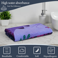 Fresh From Loom 100% Cotton Fur Hypoallergenic Mermaid Bath Towel For Kids 300 Gsm | Double Stitched Edge (Blue Green)