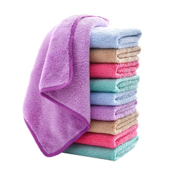 Mom Care Cotton Hand Towel 1800 Gsm | Soft Reusable Napkins Good Water Absorbency Soft & Fluffy Cotton Towel (Multicolor) - 12 Pcs
