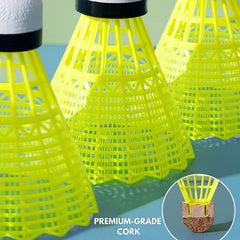 Sarasi Plastic Badminton Shuttlecock For Kids & Adult | Yellow , Pack Of 2 | Special Feature - Non - Toxic