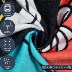 Fresh From Loom 100% Cotton Fur Hypoallergenic Bath Towel For Kids 300 Gsm | Double Stitched Edge (Sky Blue)