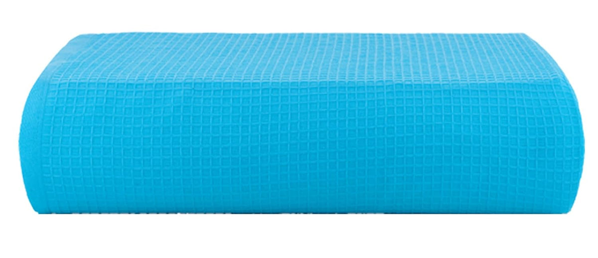 Casa Copenhagen Egyptian Cotton Waffle Large Bath Towel 500 Gsm (Teal Blue)