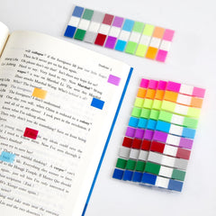 Colorful Sticky Book Index Tabs, Transparent Writable Page Markers, Multicolor - 400 Pcs