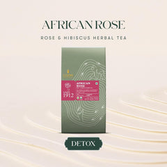 Luxmi Estates African Rose + Hibiscus Herbal Tea - 50gm, 1.7 Ounce, 25 Tea Bags | USDA Certified Organic Tea - Caffeine Free Herbal Tea Bags | Rich In Antioxidants, Additives Free