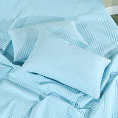 Solid Bedsheet For Double Bed With 2 Pillow Covers | Size - 90 X 100 Inches, Sky Blue | Light Weight, Suitable For All Seasons & Easy To Wash