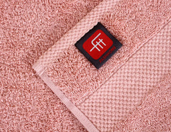 Fash Home International Micro Twist Towel 1800 Gsm Combo - 2 Bath + 2 Hand + 2 Face Towel (Peacock Blue & Pastel Peach) - 6 Pcs