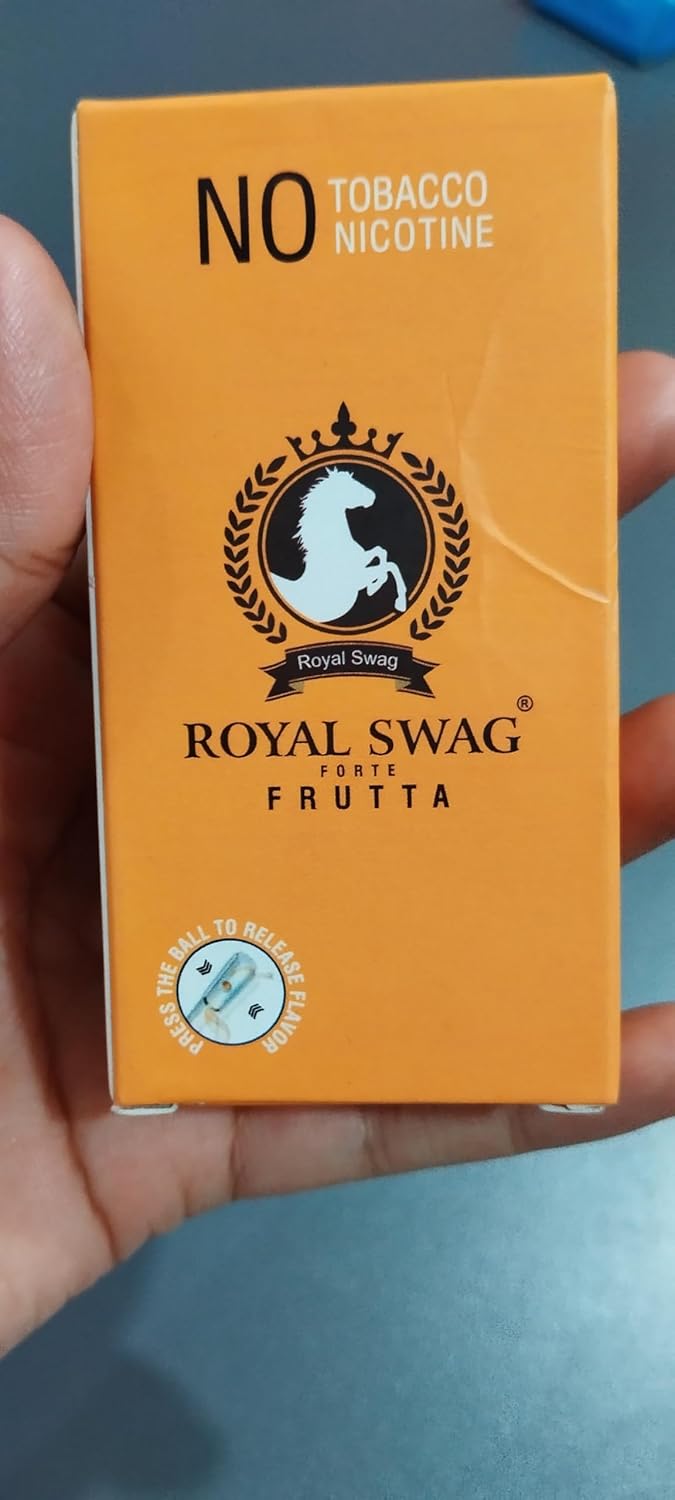 Royal Swag Ayurvedic & Herbal Cigarette, Frutta Flavour Smoke For Tobacco Free Cigarettes With Shot Helps In Quit Smoking - (20 Sticks, Small Shot-1)