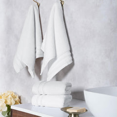 Mytrident Finesse 100% Cotton Hand Towels 800 Gsm (White) -4 Piece