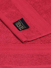Monte Carlo Solid 2 Bath Towel & 2 Hand Towel 1400 Gsm (Dark Red)